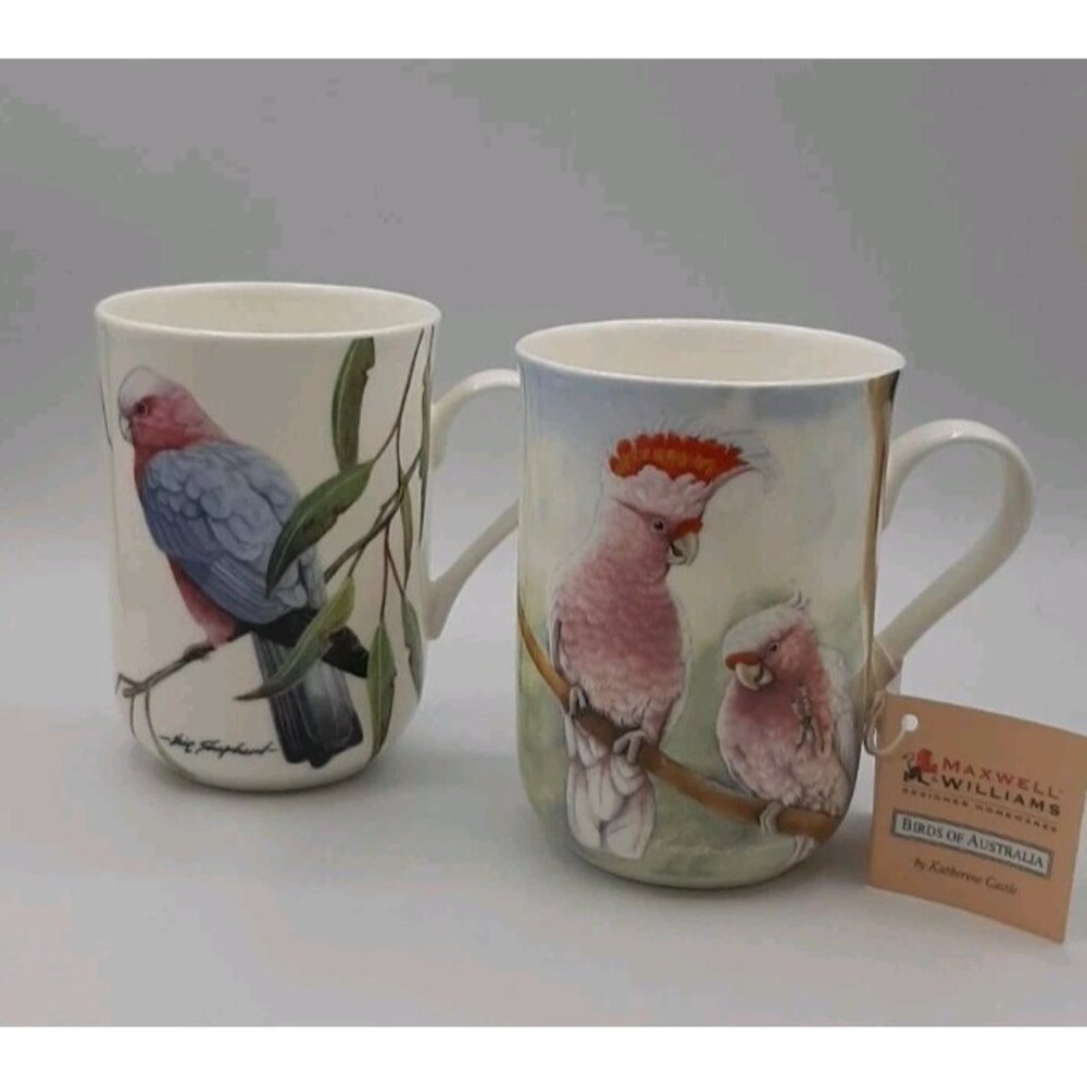 Maxwell Williams Birds of Australia Pink Gray Galahs Major Mitchell's Cockatoos